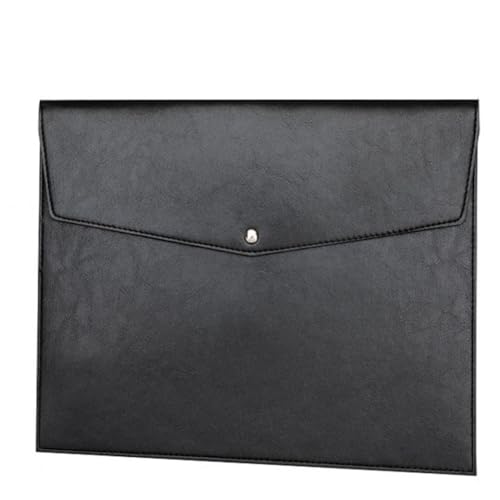 Leder-Umschlag-Geldbörse, Leder-Dokumentenhalter, Aktenordner, Leder-Umschlagetui, Business-Leder-Aktentaschen, einfache Datenablagetaschen for Dokumente (braun)(Black) von EPASHA