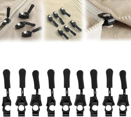 EPEPE 30pcs Universal Zipper Slider Replacement Kit, Zipper Pull Fixer, Instant Zipper Repair Kit for Jackets, Luggage, Bags - for Metal & Plastic Zippers(25mm) von EPEPE