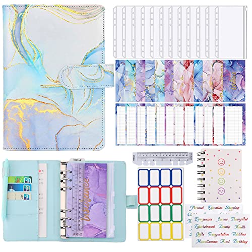 Budget Planner,Budget Binder A6,Spar Challenge Für Budgetplaner,Geld Organizer Beginner Binder,Geld Sparen Mappe Binder,Cash Sparbuch,Mit 12 Transparent Cash Tasche,Mit 12 Budget Sheet von EPFHR