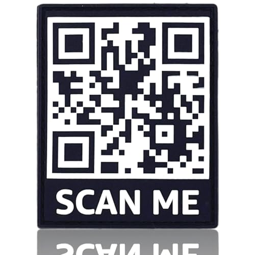 Rick Roll Morale Patch, Scan Me QR-Code Meme Geschenk – Lustige taktische Rucksack-Patches | Militär-Patches aus PVC, cooler Patch für Brusttasche, Hut, Hundegeschirr, Klettverschluss-Aufnäher, von EPIC Goods