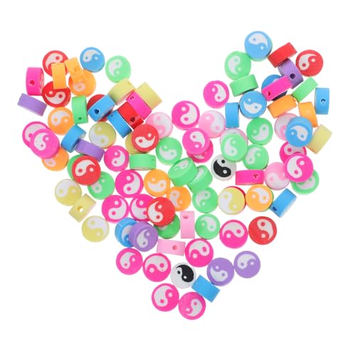 EPIGEIST 100 Stück Taichi Polymer Clay Perlen Flach DIY Schmuckherstellung Armband Charms Bunte Spacer Perlen für Halsketten Ohrringe Zubehör EPIGEIST 100 Stück Taichi Polymer Clay Perlen Flach DIY Schmuckherstellung Armband Charms Bunte Spacer Perlen für Halsketten Ohrringe Zubehör von EPIGEIST