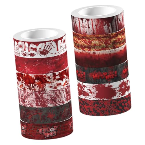 EPIGEIST 12 Rollen Halloween Washi Tape Bloody Dekoratives Klebeband DIY Scrapbooking Kreppband Handbuch Tagebuch Basteln Zubehör Vielseitig Abreißbar für Fotoalbum und Geschenkverpackung EPIGEIST 12 Rollen Halloween Washi Tape Bloody Dekoratives Klebeband DIY Scrapbooking Kreppband Handbuch Tagebuch Basteln Zubehör Vielseitig Abreißbar für Fotoalbum und Geschenkverpackung von EPIGEIST