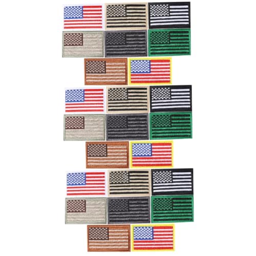 EPIGEIST 3 Sätze Aufnäher Mit Amerikanischer Flagge Frischer Fleck Stickerei Uns Amerikanische Flagge Patch Kleidung Reparatur Patch Aufkleber Kleidungsflicken Flicken Aufnähen 8 Stück * 3 von EPIGEIST