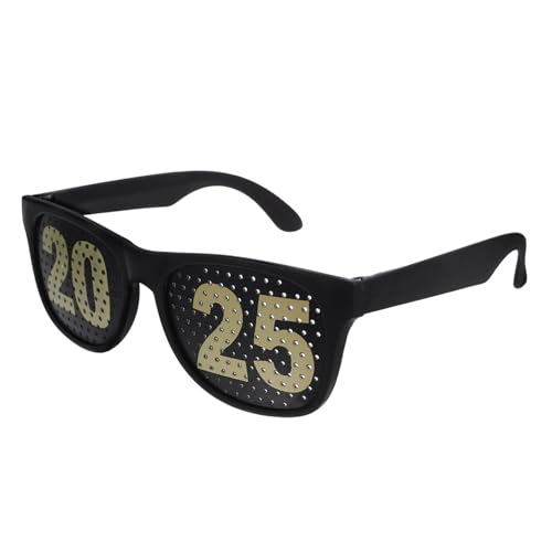 EPIGEIST Digitale Brille Neujahrsparty-brillen Weihnachtsbrille Neujahrsbrille 2025 Partyzubehör Für Silvester 2025 Neonbrille Für Glow-party 2025 Nummernbrille Kostümgläser Jahre Black Abs von EPIGEIST