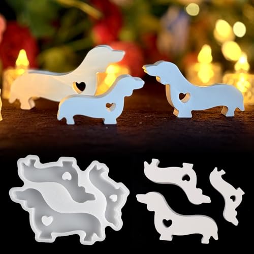 EPODA Epoxidharz Formen Hund, Silikonformen GießFormen Hund, Silikonform Hund, GießFormen Silikon Weihnachten von EPODA