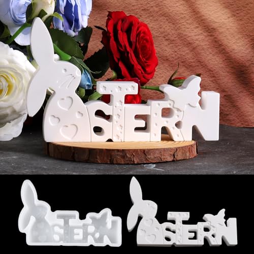 EPODA Silikonformen GießFormen Ostern, Silikonform Osterhase, Silikonform Hase Ostern, 3D Hasenform GießFormen Silikon von EPODA