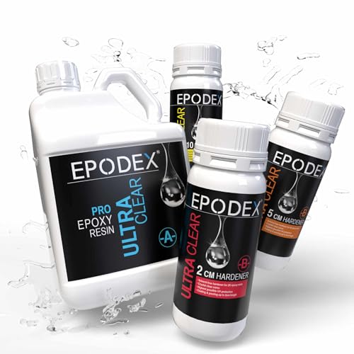 EPODEX® 2K Epoxidharze | 3 Gießhöhen 0-10cm | Beschichtungen, Kunst, Handwerk, Vergüsse und mehr | Gießharz | Kunstharz | Resin | Glasklar | Mengenrabatt von EPODEX