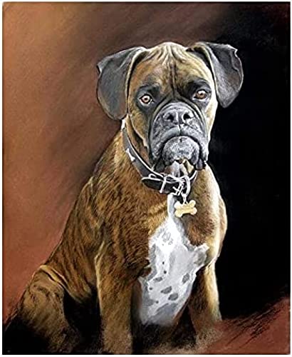 EPTIC 5D Diamond Painting Kit, Diamond Painting Kit für Erwachsene Strass Boxer Dog Bar Wanddekoration 40x50CM von EPTIC