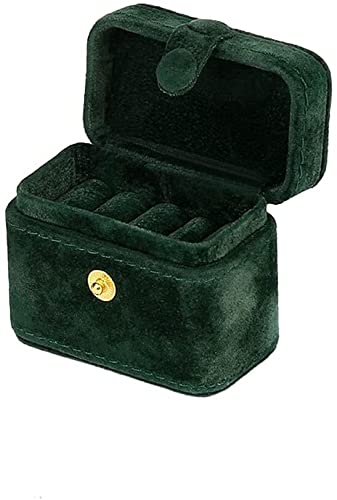 EQEQE Organizer-Box, Reise-Schmuckkästchen, Schmuckkästchen, Schmuck-Organizer, kleine Schmuckschatulle, niedliche tragbare Schmuck-Aufbewahrungsbox, einfacher High-End-Schmuck(Green) von EQEQE