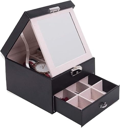 Organizer-Box, Reise-Schmuckkästchen, Schmuckkästchen, PU-Leder, Schmuckschatulle im nordischen Stil, kreative Ohrringe, Armbänder, Halsketten, Ringe, Aufbewahrungsbox, Schmuck-Aufbewahrungsbox (Farbe von EQEQE