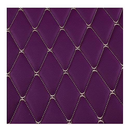 Kunstleder PVC Gesteppt Kaschiert Leder Kunstleder Polsterstoff Gesteppt Kaschiert Meterware Dekostoff Für Schrank Ledertasche Autositz Sofa Möbel Repara(Purple,1.6X10m) von EQFZYXDB