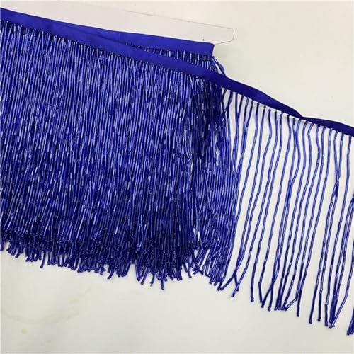 Fransenbesatz, 1/10yards/lot Fransen Perlen Quasten Trim Spitze 15 cm breit for DIY Zubehör Home Textile Dance Band(Color 2,10 yards) von EQQHJL