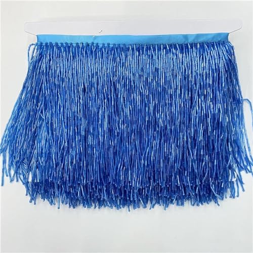 Fransenbesatz, 1/10yards/lot Fransen Perlen Quasten Trim Spitze 15 cm breit for DIY Zubehör Home Textile Dance Band(Color 4,1 yard) von EQQHJL