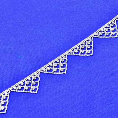 Fransenbesatz, Dreieckige Strass-Quastenkette mit Glaskristallfransen for Hochzeitskleid, Gürtelbesatz, for Aufnähen auf Kleidung, DIY-Zubehör, 30 cm lang(Style 1) von EQQHJL