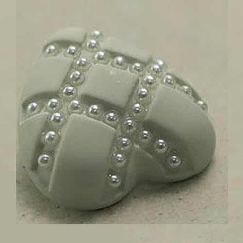 Knöpfe, Metall-Perlenknöpfe for 10 Stück, Metall-Schwarz-Herz-Perlenknöpfe, Rosa Perlmuttknöpfe, Perlmuttknöpfe for Nähen, Perlmuttknöpfe for Basteln(Gray,20mm) von EQQHJL