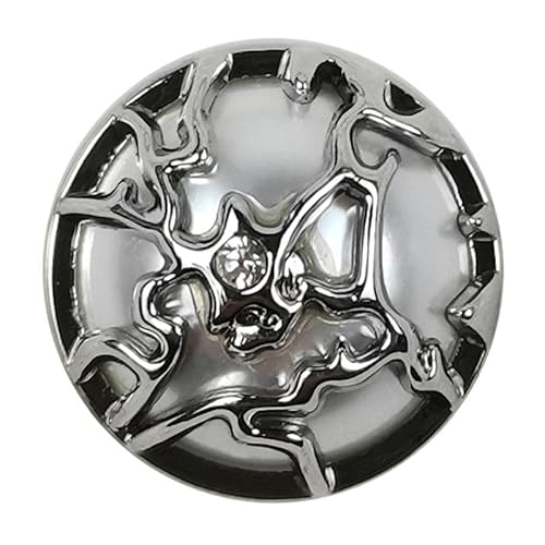 Knöpfe, Metall Perlmuttknöpfe for 10 Stück runde Kugelperle mit Bohrung Perlmuttknöpfe for Aufnähen Perlmuttschaftknopf Perlmuttknöpfe(Silver white,15mm) von EQQHJL
