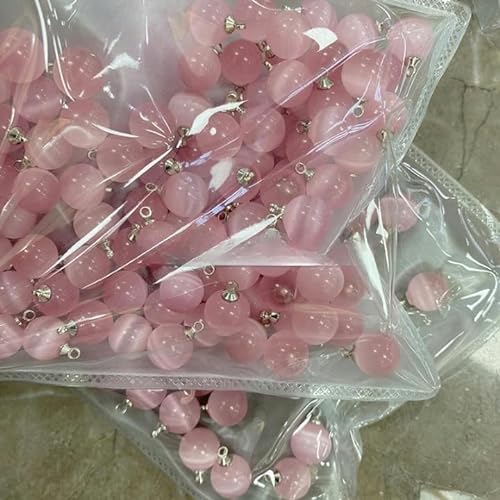 Knöpfe, Metallperlenknöpfe for 10 Stück, leichte Metallknöpfe, Strassknöpfe, Glas-Strass-Ösenknopf, DIY-Nähzubehör, Kleidung(Silver bead pink) von EQQHJL