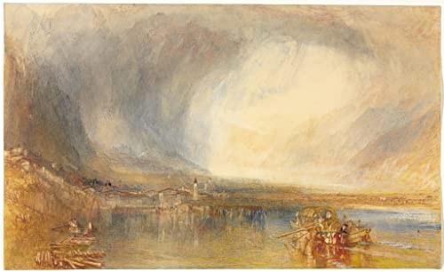 EQVRDCUW Ölgemälde Leinwand Malerei Poster Leinwand Plakat Flüelen vom Vierwaldstättersee von Mallord William Turner Leinwandbilder Bild für Wanddekoration 60x90cm von EQVRDCUW