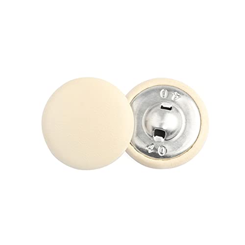 ERERE 10 Stück Lederknöpfe, for DIY-Nähen, Bekleidungszubehör, Windjacken-Mantel- und Sofaknöpfe – Glatte Oberfläche mit soliden Kanten(Beige,11mm) von ERERE