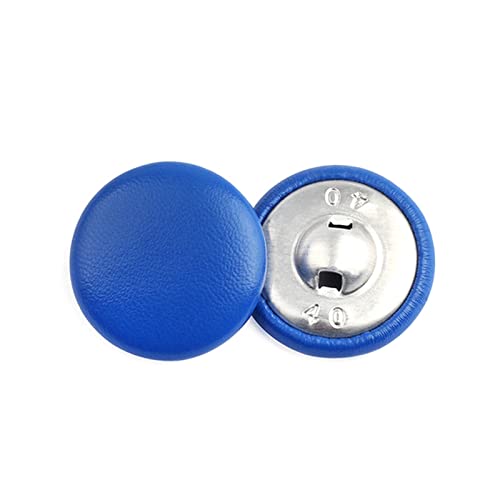 ERERE 10 Stück Lederknöpfe, for DIY-Nähen, Bekleidungszubehör, Windjacken-Mantel- und Sofaknöpfe – Glatte Oberfläche mit soliden Kanten(Blue,11mm) von ERERE