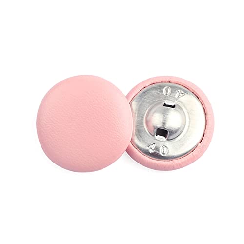 ERERE 10 Stück Lederknöpfe, for DIY-Nähen, Bekleidungszubehör, Windjacken-Mantel- und Sofaknöpfe – Glatte Oberfläche mit soliden Kanten(Light Pink,11mm) von ERERE