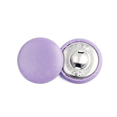 ERERE 10 Stück Lederknöpfe, for DIY-Nähen, Bekleidungszubehör, Windjacken-Mantel- und Sofaknöpfe – Glatte Oberfläche mit soliden Kanten(Purple,11mm) von ERERE