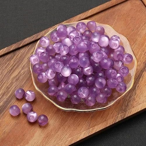 ERERE 30 Stück Retro-Perlenknöpfe – for selbstgemachtes Cheongsam, Schneiderei, Nähzubehör, Schaftdesign(Light Purple,10mm) von ERERE