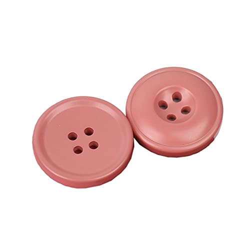 ERERE 6 Stück rote 4-Loch-Knöpfe, Nähzubehör, dekorative Knöpfe for Kleidung, Basteln, DIY, handgefertigte Projekte(Pink,15mm) von ERERE