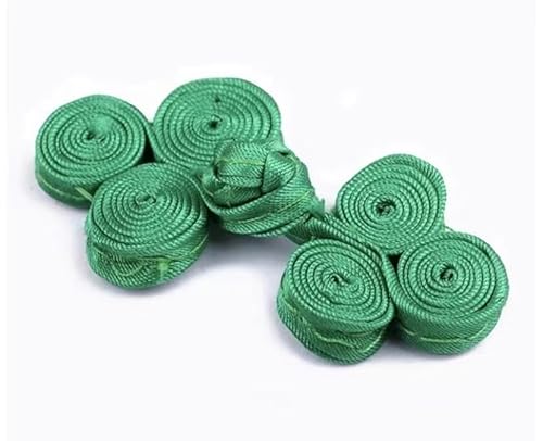 ERERE Chinesischer Knotenknopfverschluss – 5er-Pack traditioneller Cheongsam-Knotenknopf for Kleidung, Kostüm, Anzug, DIY-Nähhandwerk, Verschlüsse(Green) von ERERE