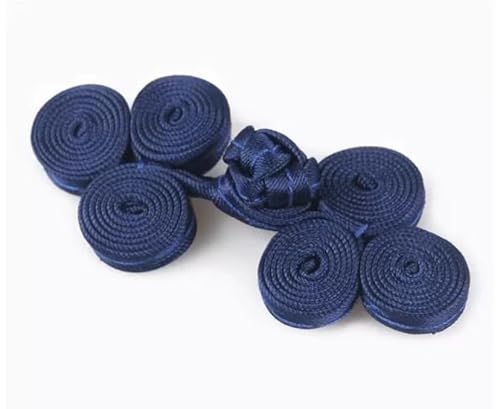 ERERE Chinesischer Knotenknopfverschluss – 5er-Pack traditioneller Cheongsam-Knotenknopf for Kleidung, Kostüm, Anzug, DIY-Nähhandwerk, Verschlüsse(Navy) von ERERE