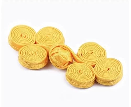 ERERE Chinesischer Knotenknopfverschluss – 5er-Pack traditioneller Cheongsam-Knotenknopf for Kleidung, Kostüm, Anzug, DIY-Nähhandwerk, Verschlüsse(Yellow) von ERERE