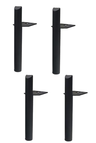 ERERE Möbelbeine aus Metall, 4er-Pack, Tischbeine, Sofabeine, Ersatzmöbelfüße for Sofas, Couchtische, Schränke, Schminktische(Black,13cm) von ERERE