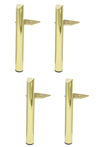 ERERE Möbelbeine aus Metall, 4er-Pack, Tischbeine, Sofabeine, Ersatzmöbelfüße for Sofas, Couchtische, Schränke, Schminktische(Gold,13cm) von ERERE