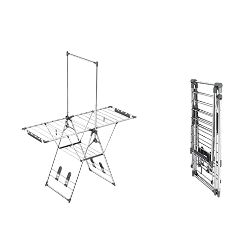 Wäscheständer Wäscheständer/Wäschetrockner Bodentrockner Zusammenklappbarer Edelstahl-Wäscheständer Für Den Innen- Und Außenbereich Balkon Trocknen Von Steppdecken Mit Teleskopstange Kann Schuhe Troc von ERHGGFDSD