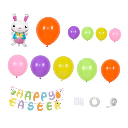 1 Satz Osterballons Frühlingsornamente Hasenballon Kaninchenballon Frühlingsdeko Hasen Dekorationen Dekorative Accessoires Für Ostern Osterthema Verzierung Banner-anhänger Emulsion ERINGOGO von ERINGOGO