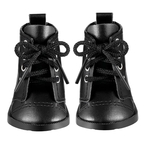 ERINGOGO 1 Paar Puppenstiefel Puppenturnschuhe Mini-Turnschuhe Minipuppenschuhe kleine Puppenschuhe Minipuppenkostüm puppenspielzeug Puppen Kleidung Stoffschuhe Miniatur-Schuhe Black von ERINGOGO