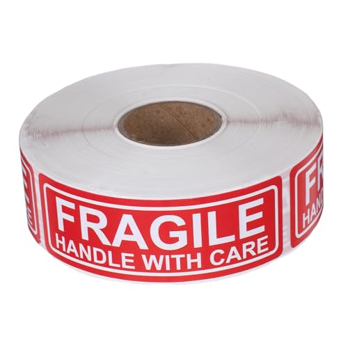 ERINGOGO 1 Rolle „Fragile Handle with Care“-versandaufkleber „Fragile“-Aufkleber, Klebeetikett, Warnaufkleber, Etiketten, Versandaufkleber von ERINGOGO