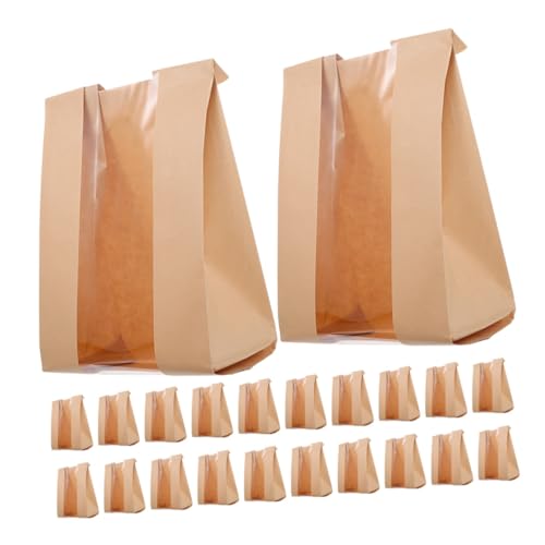 ERINGOGO 1 Satz Brotbeutel Backbeutel Brotdose Braune Bäckereitüten Lagerbehälter Toastbeutel Keksverpackungsbeutel Brotmaschine Toasttüten Backen Papiertüte in Lebensmittelqualität 100st von ERINGOGO