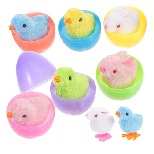 ERINGOGO 1 Satz Eierschalen-Kaninchen-Hühner-Set für kinderspielzeug ostern koszyczki wielkanocne easter eggs toy Hase Partyzubehör Osterkörbchen Plüsch von ERINGOGO