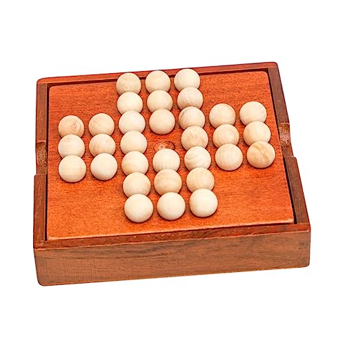 ERINGOGO 1 Satz Einzelnes Edles Schach Fahrkarte Lustig Kleines Brett Rätsel Puzzle Zappeln Junge Planke Frühpädagogisches Angebot Brettspiel Aus Holzperlen Hölzern Brown von ERINGOGO