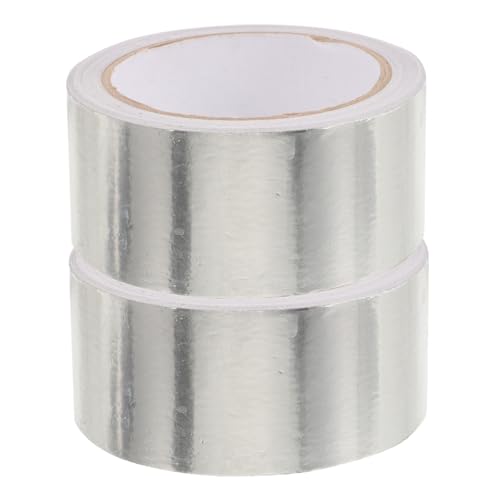 ERINGOGO 1 Satz Isolierte Aluminiumfolie Klebeband Aircot Alufolienband Zum Flicken Aluminiumfolienband Für Rohrleitungen Aluminiumfolienband Zur Metallreparatur Hochtemperaturband 2 Rollen von ERINGOGO