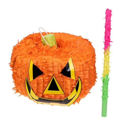 ERINGOGO 1 Satz Kürbis Piñatas Pinata-süßigkeitsspielzeug Mexikanische Piñatas Halloween-partyzubehör Pinata-stuffer-spielzeug Kürbis-foto-requisite Geburtstagsfeier Piñata Orange Papier von ERINGOGO