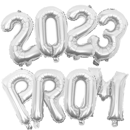 ERINGOGO 1 Satz Partyballons Willkommen Hochzeitsballons Pastellfarbene Luftballons Abschlussball Herzlichen Glückwunsch Grad Ballon Klasse Von 2023 Ballons Jumbo Silver Aluminiumfolie von ERINGOGO