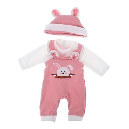 ERINGOGO 1 Satz Puppenkleidung Cartoon-Puppen-Outfit Strampler Zum Verkleiden Einer Puppe Puppen Kleidung Für Wiedergeborene Babys Realistisches Babypuppenzubehör Polyester Rosa von ERINGOGO