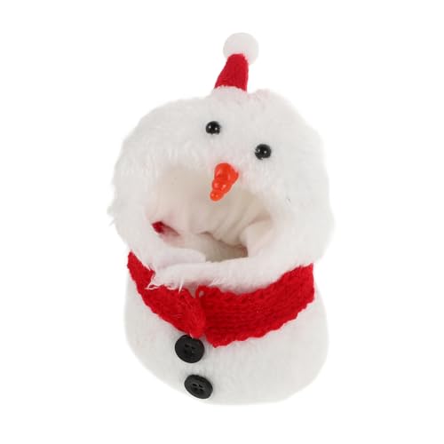 ERINGOGO 1 Set Entzückendes Schneemann-Outfit Für Puppen, Miniatur-weihnachtspuppenkleidung Mit Kleinen Hüten Und Schals, Dekorative Mini-Kleidung Zum Basteln von ERINGOGO