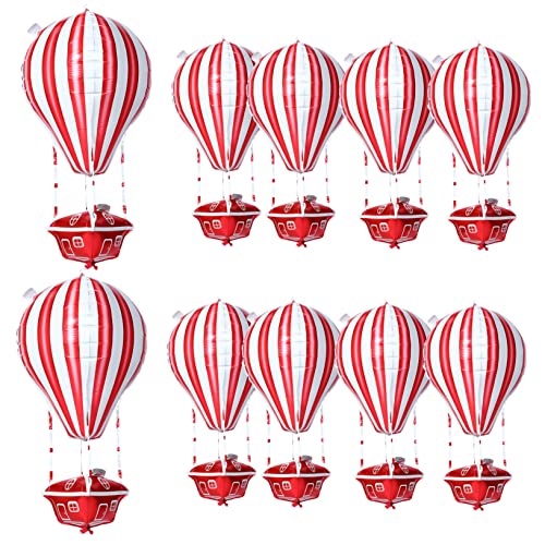 ERINGOGO 10 Stück Rote Schwarze Und Weiße Luftballons Ballonbogen-kit Pinkfarbene Luftballons Ballondekoration Partyballons Ballonstäbchen Rote Luftballons Perlenballons Aluminiumfolie von ERINGOGO