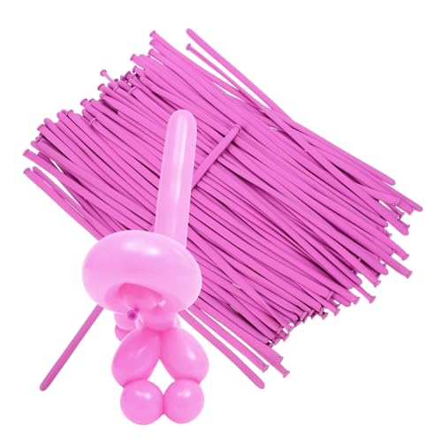 ERINGOGO 100 Stück Dekoration aus Ballongeflecht Hochzeitsballons ballon tiere Blase Gänseblümchen Ballons Ballongas luftballons Streifen-Modellierballons Partyzubehör Emulsion Lavender von ERINGOGO