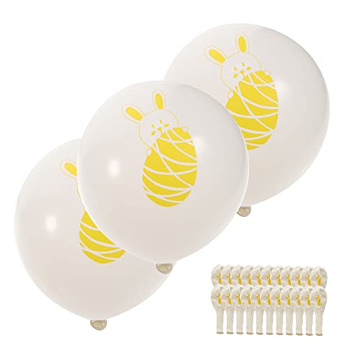 ERINGOGO 100St Hasenballon bunny party ostern luftballons Party-Accessoires party decoration balloon Ballonpumpe Ballongirlandenstreifen dekorative osterluftballons Osterparty-Ballon Yellow von ERINGOGO