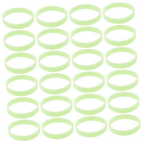 ERINGOGO 100st Leuchtendes Silikonarmband Glühen Neonstäbe Stolz-aufkleber Leuchtende Armbänder Led-armband Favorisieren Stirnband Leuchtstäbe Armbänder Led-sticks Aufdecken Green Kieselgel von ERINGOGO