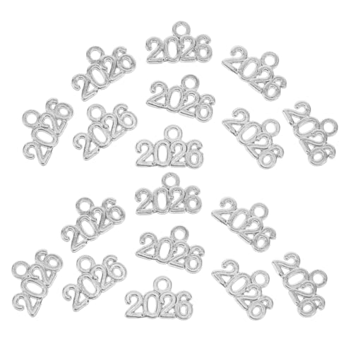 ERINGOGO 100st Schlüsselanhänger Aus Legierung Anhänger-charms-dekoration Winzige Reize Anhänger Für Ohrringe Diy Charme Schmuck Charme Anhänger Zum Basteln Zinklegierung Silver von ERINGOGO